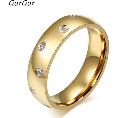 GorGor 2020 New Arrivals Titanium Steel Stainless Steel Micro Inlaid Bracelet for Fashion Couple Simple Jewelry Gift R-098