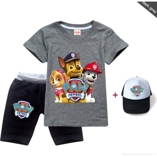 Baby Boys Clothes Sets Summer Baby Girls Clothes PAW PATROL T-Shirts and Shorts Outfit Kids Costume Suit Teenagers Sport Suits