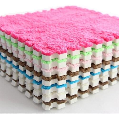 Living Room Baby Climbing Pad Children Soft Carpet DIY Patchwork Puzzle Solid Color Non Slip Floor Mat