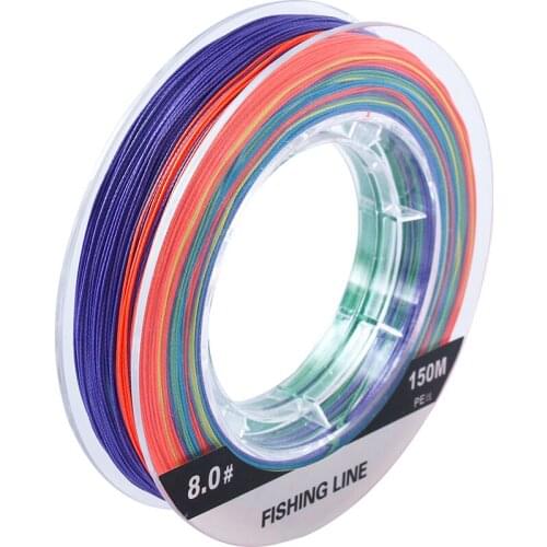 8 Strands Braided PE Fishing Line 150M 10-86LB Multifilament Smooth Fishing Line For Fishing Lure Bait