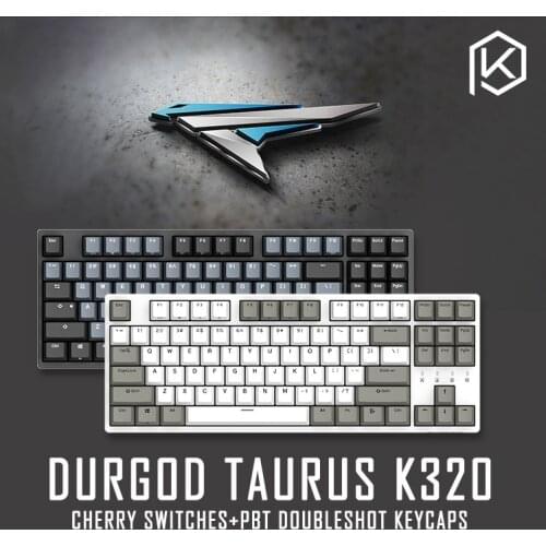 Durgod 87 taurus k320 mechanical keyboard using cherry mx switches pbt doubleshot keycaps brown blue black red silver switch