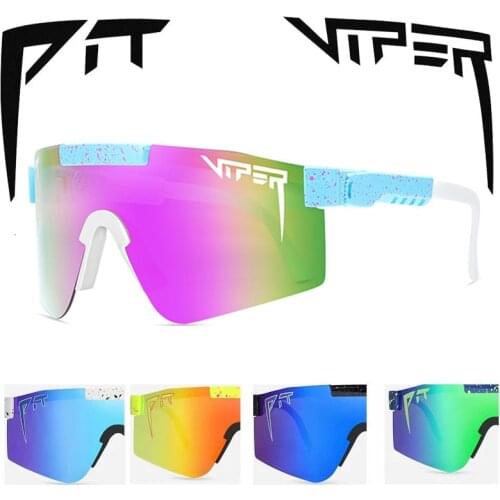 Hot pit viper flat top eyewear tr90 black frame mirrored lens windproof sport fashion polarized sunglasses for man / woman uv400