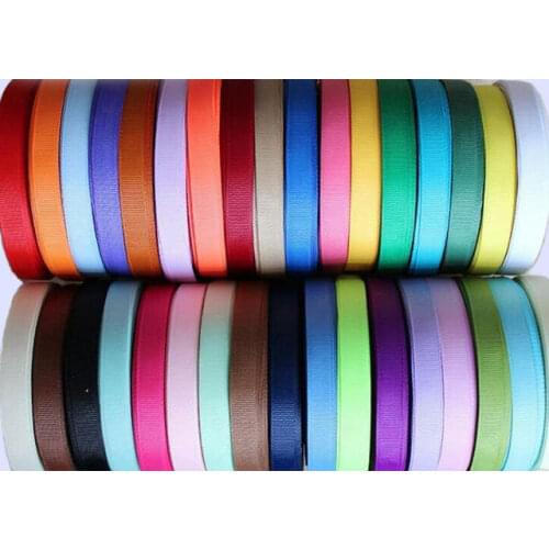 10mm wide plain ribbon 25y/bag DIY handmade material gift packaging headwear hair bow clothing material Grosgrain ribbon