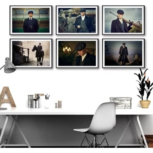 Posters and Prints Peaky Blinders Cillian Murphy TV Show Poster Wall Art Canvas Painting Wall Picture for Living Room Home Decor