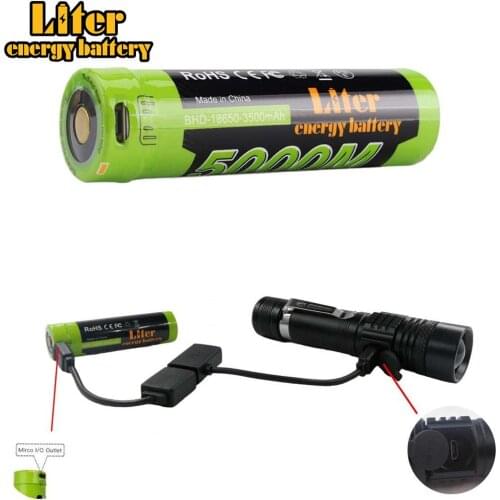 Sales promotion flashlight + 18650 USB 3.7V 3500MAH Power Bank USB Port Light External Battery cellphone power bank