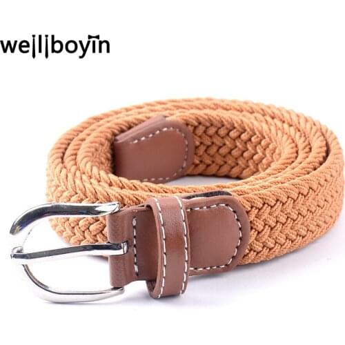 Unisex Luxury Designer Belts High Quality Canvas Woven Dress Belt For Children Women Brand Strap Waist Band Pin Buckle cintos