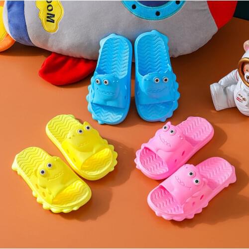 Summer New Kids Slippers Cartoon Animal Indoor Slipper Baby Toddler Boys Girls Home Flip Flop Shoes Children Bathroom Shoes