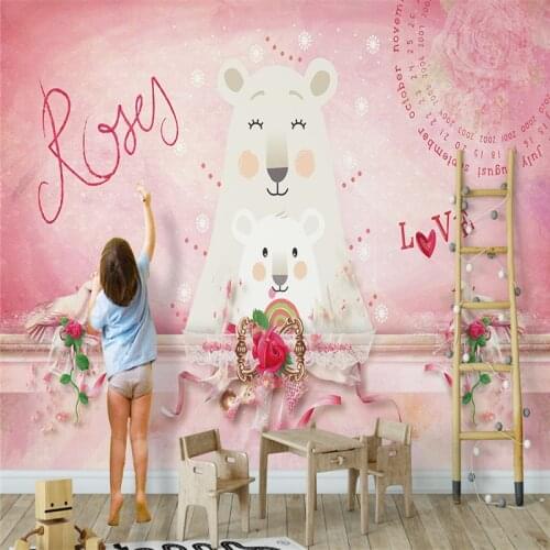 Modern Custom Photo Wallpapers Stereoscopic 3D Murals Cartoon Flowers Wall Papersfor Kids Room Home Decor Living Room Bedroom