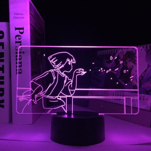 Anime Spirited Away Led Light for Child Bedroom Decoration Night Light Birthday Gift Room Desk Acrylic 3d Lamp