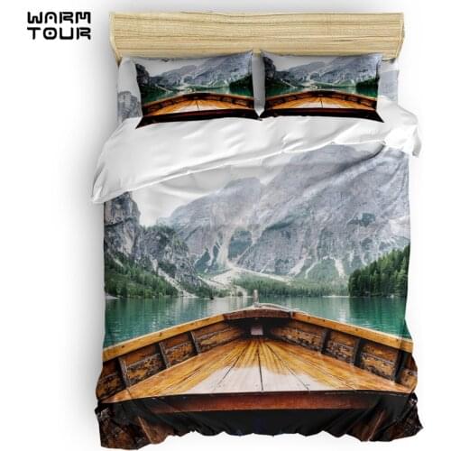 WARMTOUR Duvet Cover Live the Adventure Duvet Cover Set 4 Piece Bedding Set For Beds