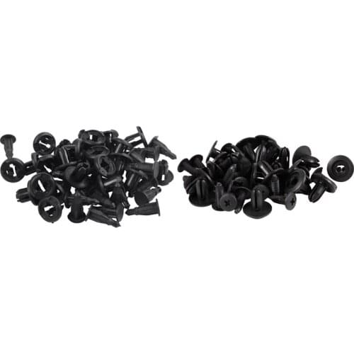20x Car Bumper Fender 6mm Hole Rivets Fasteners & 25 Pcs Plastic Push in Car Bumper Fender Door Rivets Clip 10mm Hole