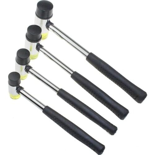 1Piece Dia.25/30/35/40mm Steel Handle Install Hammer Rubber Head For Machinist Construction Hand Tools Martillo Martelo