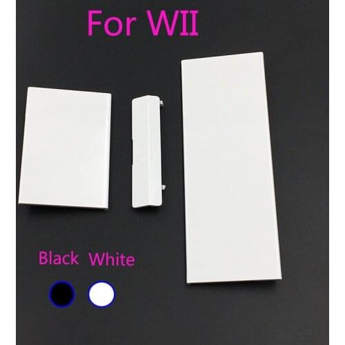 10SETS Replacement Memeory Card Door Slot Cover Lid 3 Parts Door Covers for Nintendo Wii