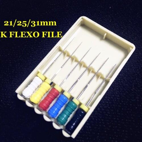 10 Packs Dental K FLEXILE Files 21/25/31mm K flex file Endodontic Root Canal endo K Files
