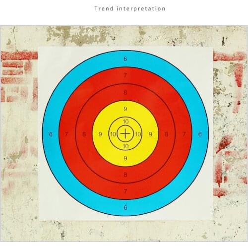 2Pcs 40*40cm half ring/full ring target paper thickened coated paper competitive recurve bow archery target paper