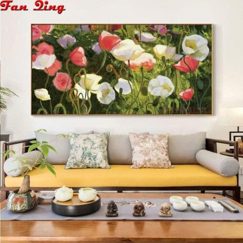 3d Modern poppy art diamond painting full square round 5d diy diamond Embroidery sale flowers mosaic Cross Stitch puzzles