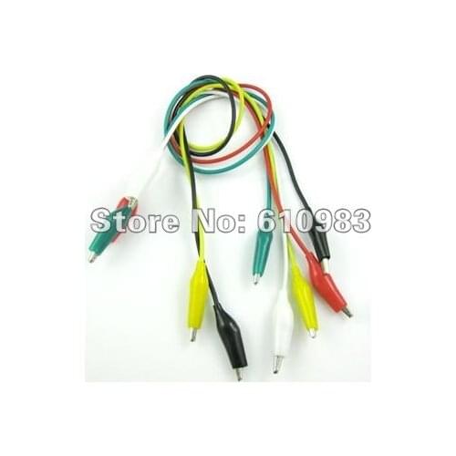 50 pieces/lot) Wholesale Double-ended Crocodile Alligator Clips Wire Lead