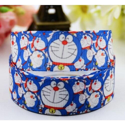 7/8'' 22mm,1" 25mm,1-1/2" 38mm,3" 75mm Doraemon Cartoon Character printed Grosgrain Ribbon party decoration X-00584 10 Yards