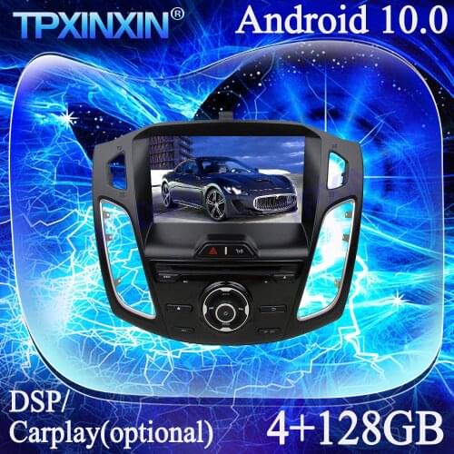 Android 10 4G+128G For Ford Focus 2012-2015 PX6 Carplay Multimedia Player Tape Recorder GPS Navigation Auto Radio Head Unit DSP