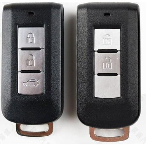 Keyless Entry Blank Smart Remote Key Shell Case For Mitsubishi Outlander Lancer EX ASX Pajero 3 Buttons Fob Key Cover