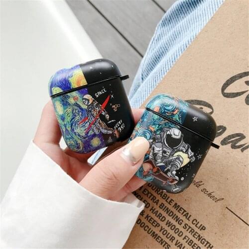 New American Funny Space Astronaut Skateboarding Dance Earphone Case For Apple AirPods Pro 1/2 Wireless bluetooth headset Cover