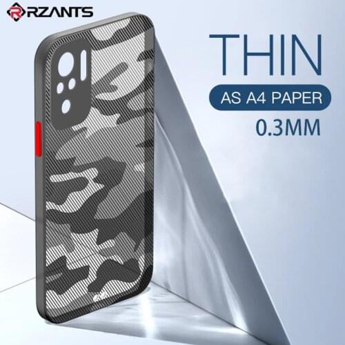 Rzants For Xiaomi Redmi Note 10 10S Redmi Note 10 Pro Max 4G Case Soft Matte Casing Camouflage Slim Anti fingerprint Cover