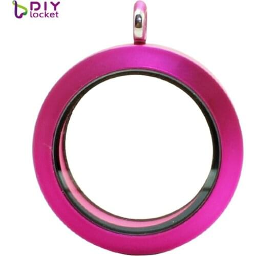 Diylocket New Colorful 30mm Round twist living locket necklace floating charm locket pandent (chains included for free)