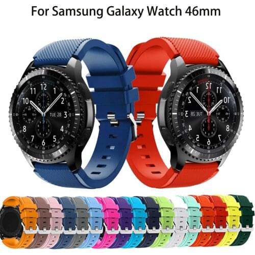 For Samsung Gear S3 Frontier Classic 22mm silicone Wrist band For Huawei Watch GT sport Strap Replacement watchbands Bracelet