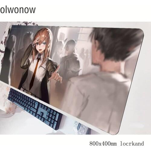 Steins gate mouse pad gamer 80x40cm gaming mousepad Cartoon notbook desk mat Gorgeous padmouse games pc gamer mats gamepad
