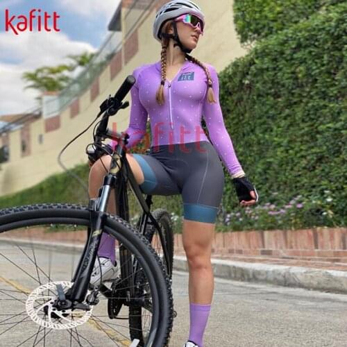 Calfette New Long-sleeved Uniform Womens Triathlon Riding Suit Sexy Tight-fitting Professional Fitness Cycling Suit Racing Suit