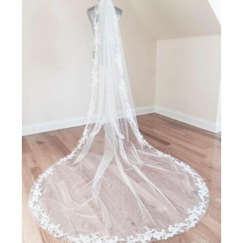 Lace Veil | One Tier Veil | Weddings Accessories | Cathedral Wedding Veil | Lace Cathedral Veils| Wedding Veil | Wedding Veil