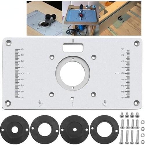 Multifunctional Aluminium Router Table Insert Plate Woodworking Benches Wood Router Trimmer Models Engraving Machine