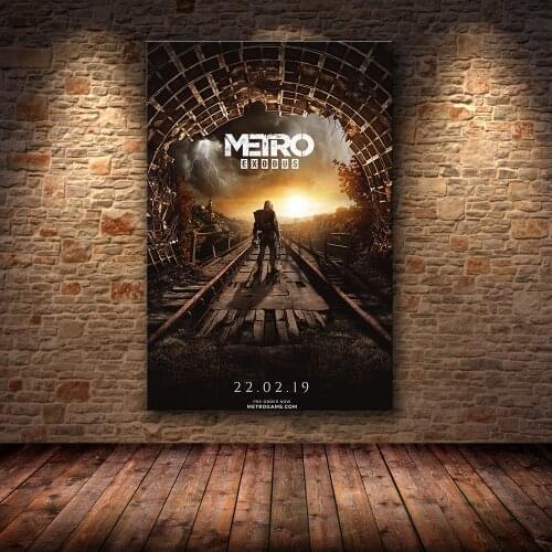 Metro Exodus Game Poster Artwork Canvas Painting Wall Art Nordic Decoration Home Modern Poster For Living Room Print Pictures