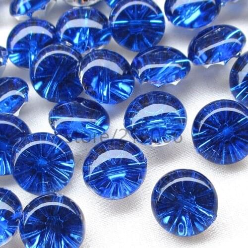 New 100PCS navy blue color Clear Plastic Buttons Half Ball 13mm Sewing Craft