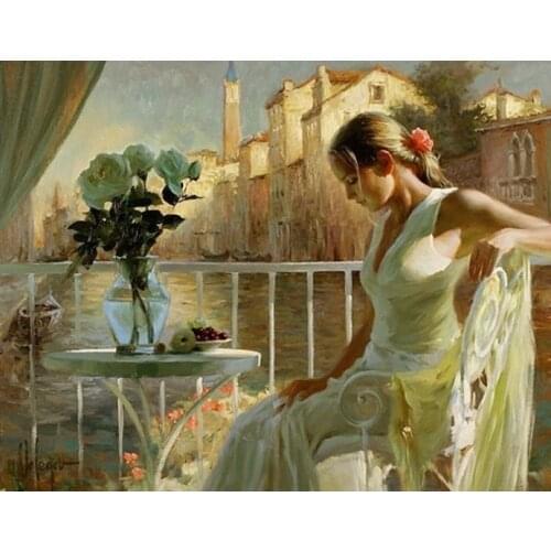 Craft 5D Diy Diamond Painting Lady Castle Handicraft Embroidery Mosaic Rhinestone Inlaid Needlework Full Square/round Drill