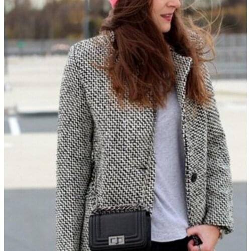 Shan liao Yi Women's Plaid Coats