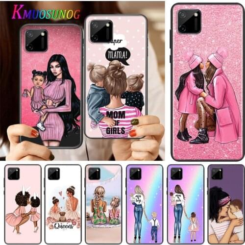 Super Mom Baby Girl Silicone Cover For Realme V15 X50 X7 X3 Superzoom Q2 C11 C3 7i 6i 6s 6 Global Pro 5G Phone Case