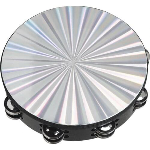 Simple Operation Radiant Tambourine Shiny Surface Radiant Drum ABS Reflective Drum Head Percussion Instrument for Ceremony