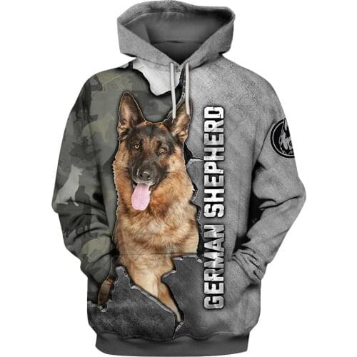 German Shepherd 3D Hoodies Printed Pullover Men For Women Funny Sweatshirts Fshion Christmas Sweater Drop Shipping 02