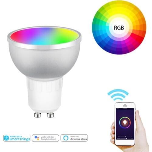 Tuya/Zigbee 3.0 Smart LED Light Bulb 5w Muticolor Light Gu10 LED Bulb Dimmable Alexa Compatible APP Control Google Home Light