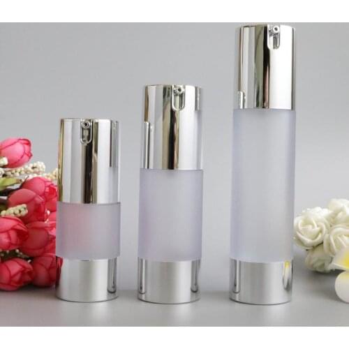 Airless 15ml 30ml 50ml Empty Vacuum Pump Toilet Vessel Cosmetic Frosted Bottle Mini Transparent Lotion Makeup Container