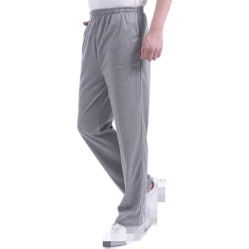ZXT1534-C1070 2020 new spring summer thin section loose Middle-aged men big size pure color pants cheap wholesale free shipping