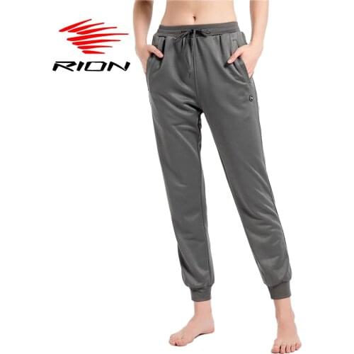 RION Women Workout Sport Joggers Pants Drawstring Fitness Running Pants with Pockets Gym Outdoor Jogging Pants Sportswear