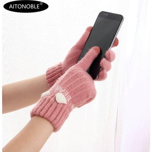 Winter Gloves Warm Winter Girls Gloves Outdoor Gloves Student Women Gloves Touch Screen Glove Gift Gloves
