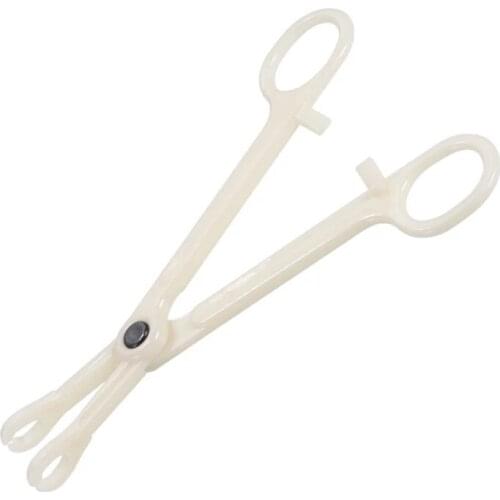 1PC Plastic Disposable Body Piercing Forceps Round Opening Clip Ear, Lip, Navel, Nose Tongue Forceps Tool