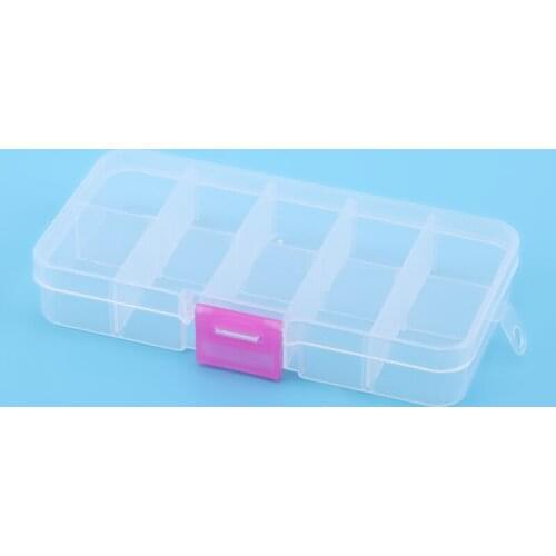 10/15/24 Grids Compartments Organizer Plastic Transparent Jewel Bead Case Cover Container Storage Box For Jewelry Pill Sundries