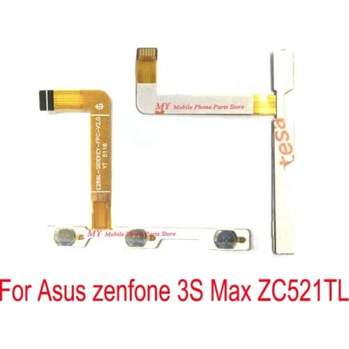 10 PCS Power ON OFF Volume Button Key Flex Cable Ribbon For Asus Zenfone 3S Max ZC521TL X00GD Power Switch Flex Cable Part