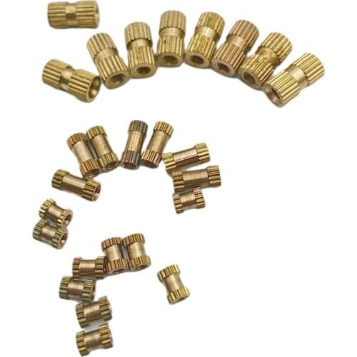 100pcs/50pcs/10pcs M1 M1.2 M1.4 M2 M2.5 M3 M4 M5 M6 M8 M10 Brass insert nut Injection Molding Brass Knurled Thread Inserts Nuts