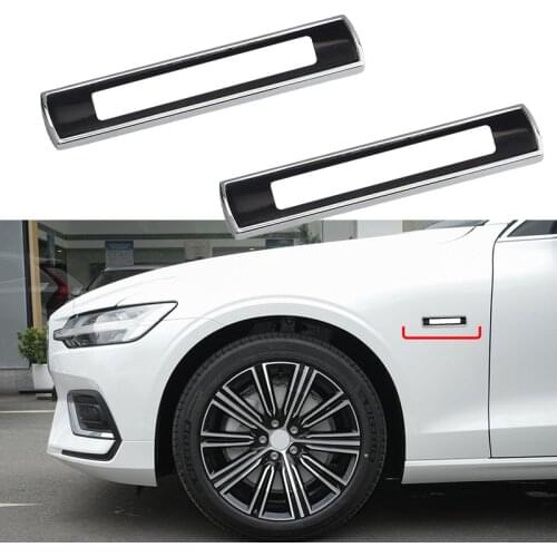 2pcs Auto Side Boby Fender Badge Logo 3D Sticker For Volvo XC70 XC80 XC90 V40 V50 V60 V70 V90 C30 C60 Nameplate Accessories