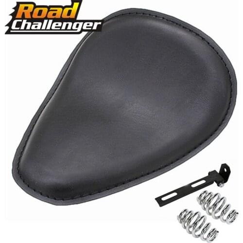 3 inch Leather Motorcycle for Sportster Chopper Bobber SOLO Spring Bracket Seat